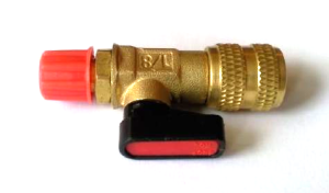 Zawór kulowy do węży redukcyjny z 1/4" SAE na przyłacze pod R410/R32 zaworek, redukcja