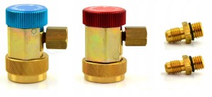 Szybkozłącza do klimatyzacji samochodowej na nowy czynnik R1234yf, zestaw złączek,przyłącza