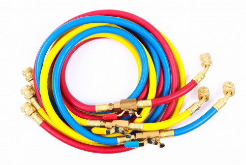 Zestaw węży serwisowych z zaworkiem 1,8m 1/4" SAE