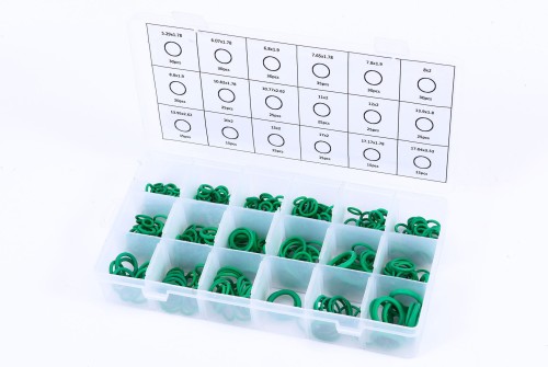 Oringi, uszczelki do klimatyzacji samochodowej 420 szt zielone