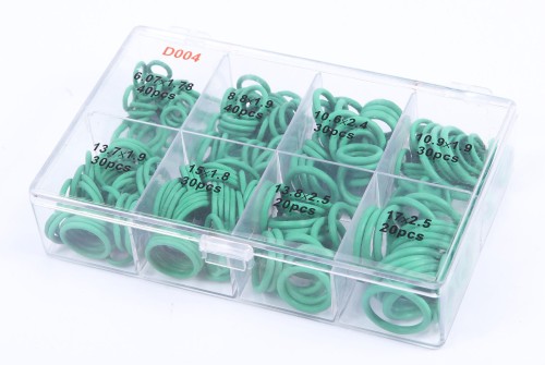 Zestaw Oringów 240szt, uszczelek do klimatyzacaji samochodowej o-ringi HNBR D004