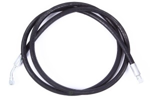 Wąż do azotu 225 BAR 2m, do prób szczelności azotem prosty 1/4" na  kąt 60st. 1/4" SAE