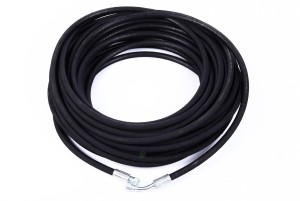 Wąż do azotu 225 BAR 25m, do prób szczelności azotem prosty 1/4" na  kąt 60st. 1/4" SAE