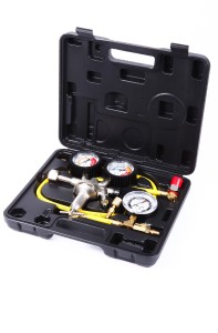 Zestaw do azotu, Reduktor do azotu MASTERCOOL 53020 z manometrem w walizce, 	Zestaw do wykrywania nieszczelności