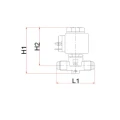 Zawór elektromagnetyczny z cewką - wymiary