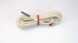 Czujnik temperatury GECO biały 2.5m, czujka NTC biała