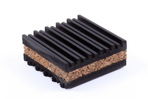 Podkładka antywibracyjna 75x75x22 mm gumowa  komplet 4 szt.