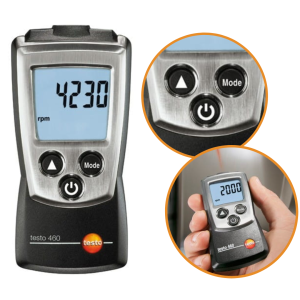Tachometr Testo 460, obrotomierz, kieszonkowy przyrząd do pomiaru prędkości obrotowej (pomiar bezkontaktowy)