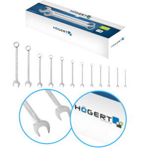 Zestaw kluczy płasko - oczkowych HOGERT  6-24mm - 12szt.