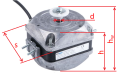 Silnik wentylatora skraplacza EBM 16W-wymiary