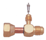 Zawór serwisowy, adapter CH-689-04 x 06 1/4" M. x ( 3/8" M. x 3/8" F. ) SAE 