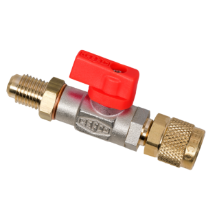 Zawór kulowy do węży REFCO CA-5/16" SAE R410a Czerwony
