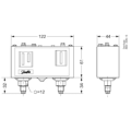 Podwójny presostat KP15 NC/WC Resety ustawialne DANFOSS