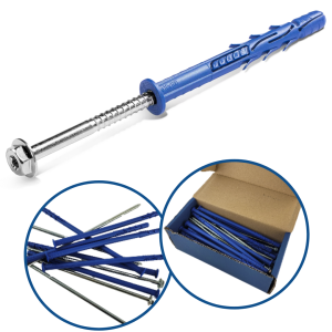 Kołek ramowy 10x240mm z kołnierzem z ocynkowanym wkrętem Rawlplug 