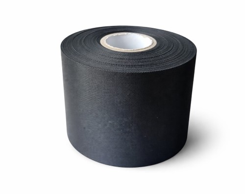 Taśma CZARNA bezklejowa PCV do zastosowań HVAC – odporna na UV