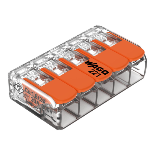 Złączka zaciskowa instalacyjna z dźwignią WAGO 5x0,2-4mm²