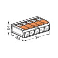 Złączka zaciskowa instalacyjna z dźwignią WAGO 5x0,2-4mm²