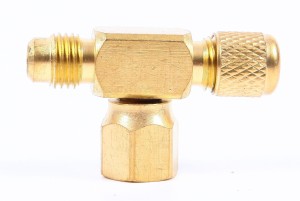 Trójnik serwisowy  CPS 1/4Mx1/4M z zaworkiem x 1/4Z z popychaczem AVT64 