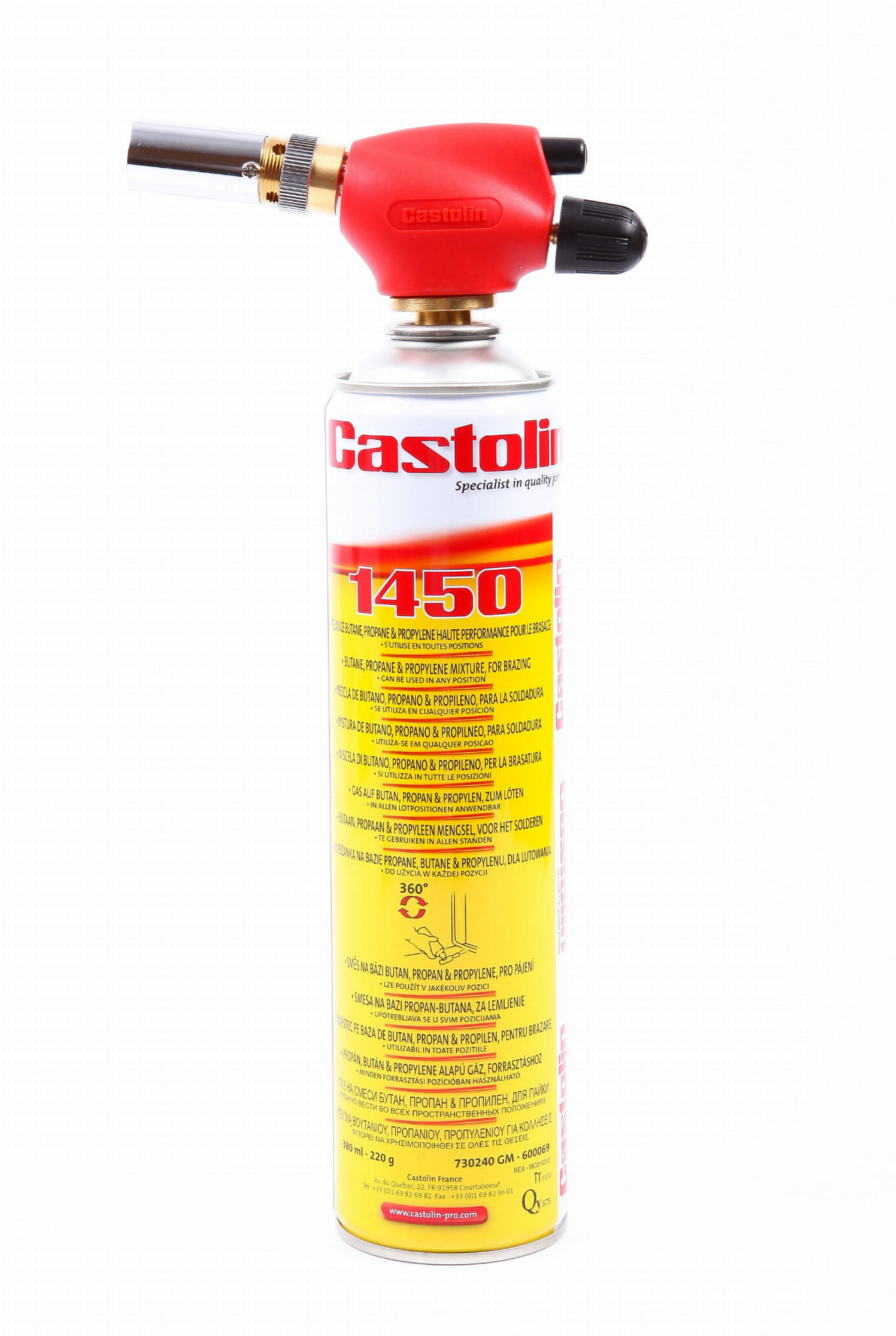 Zestaw do lutowania, Palnik gazowy CASTOLIN 1450GM