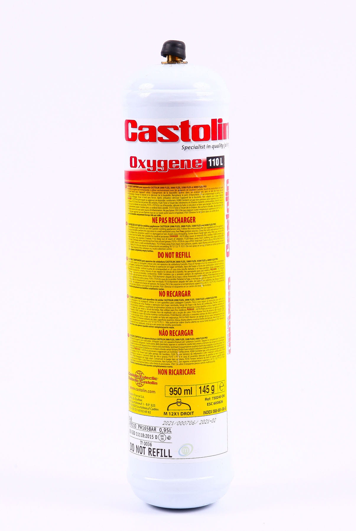 Butla z tlenem, tlen do palników CASTOLIN i Turbo Set