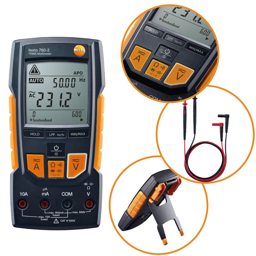 Multimetr cyfrowy TRMS  testo 760-2 , miernik elektryczny