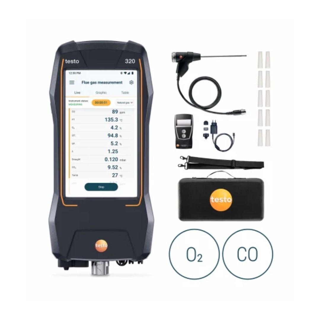 Analizator spalin testo 320 (5000 ppm z drukarką)