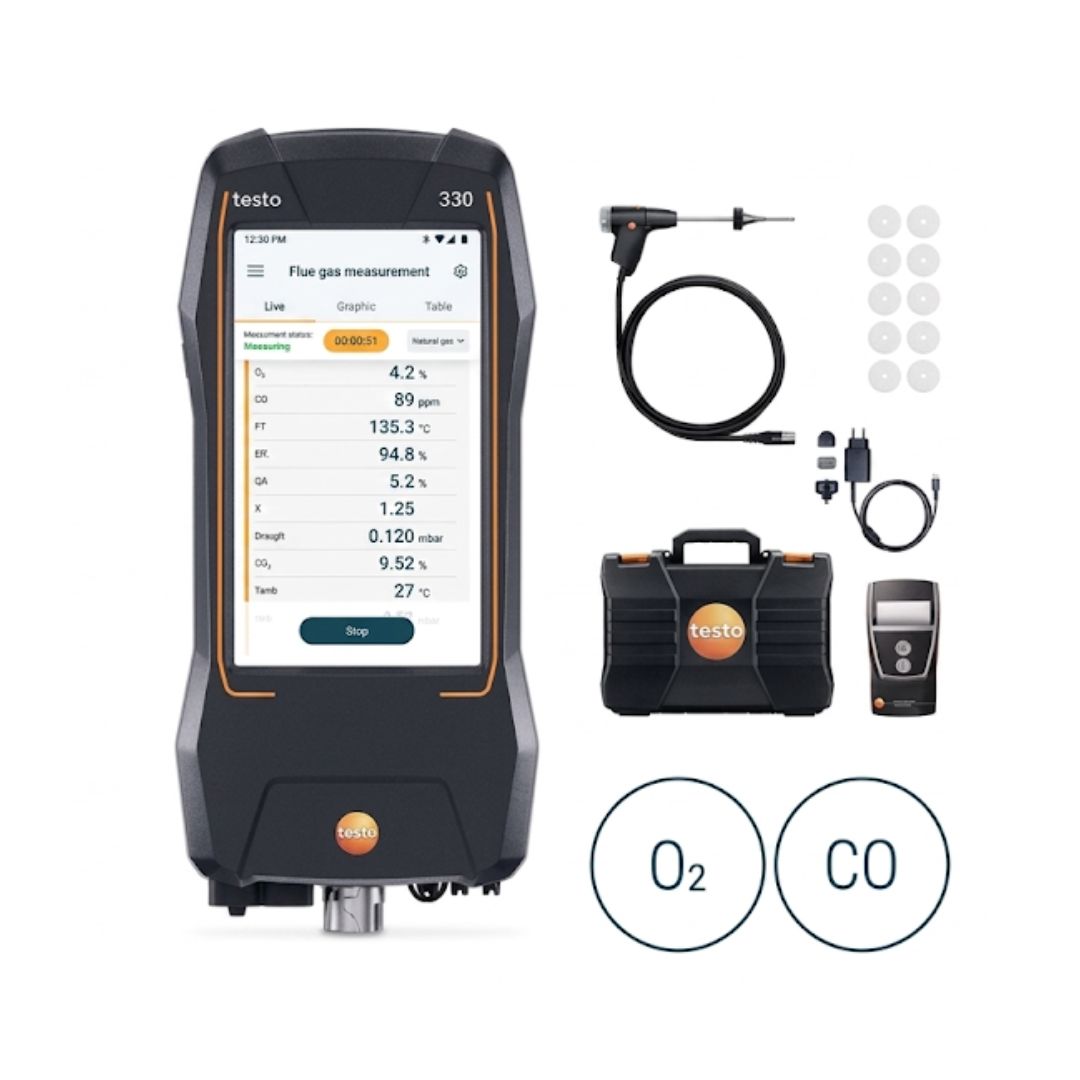 Testo 330 analizator spalin (20000 ppm z drukarką)