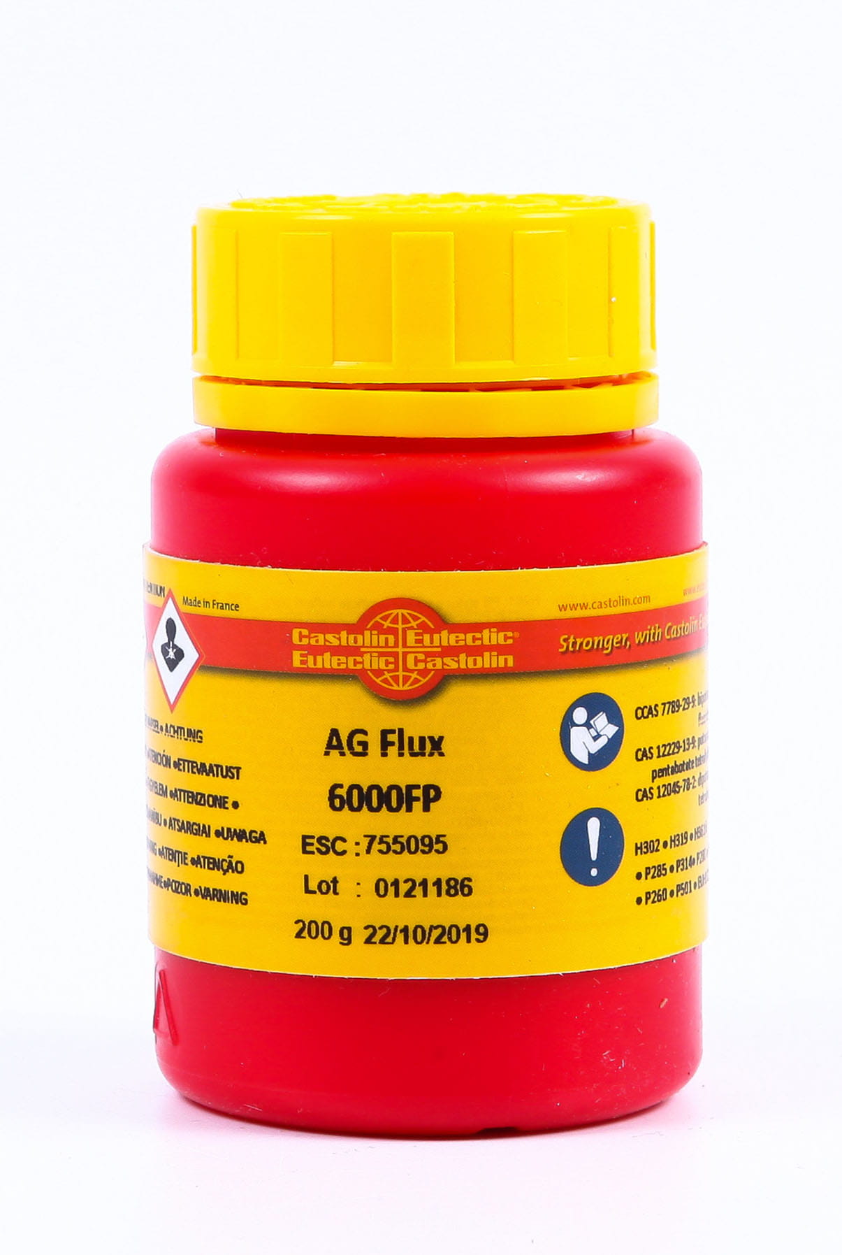 Topnik do spawania miedzi 200gr AG Flux 6000 FP CASTOLIN, pasta do lutowania 