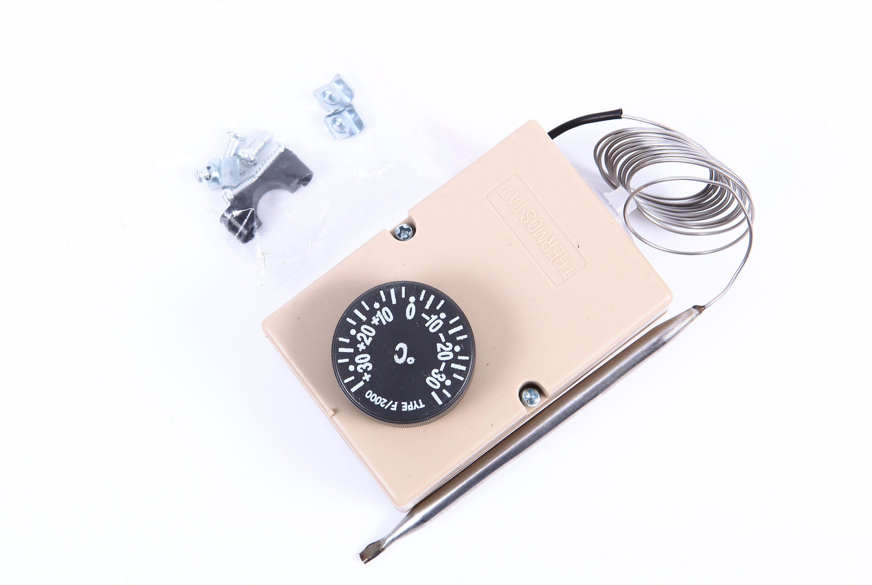 Termostat mechaniczny F-2000, odległościowy, regulator temperatury F2000 z kapilarą